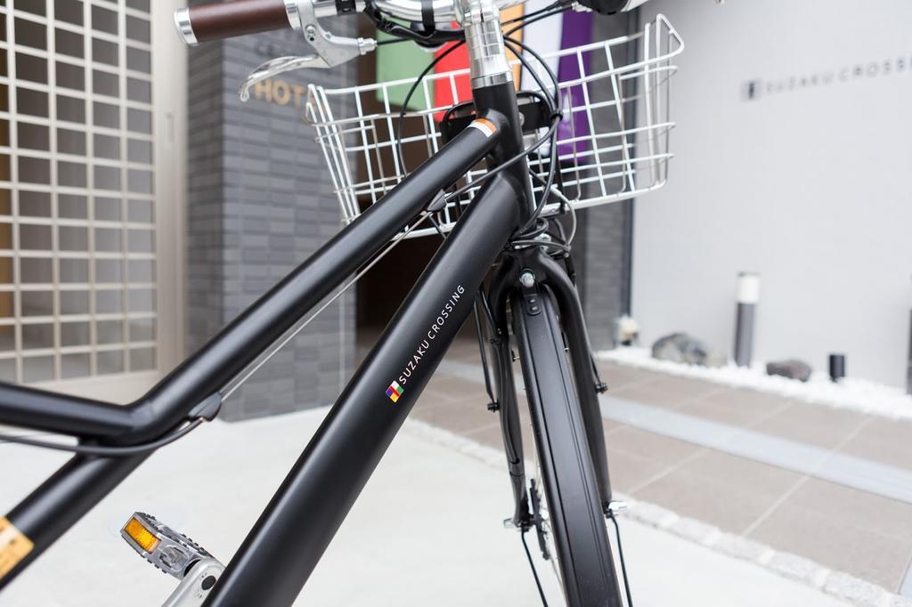Suzakukan Suzaku Crossing Kyoto Exterior photo A bicycle with a QR code on the frame